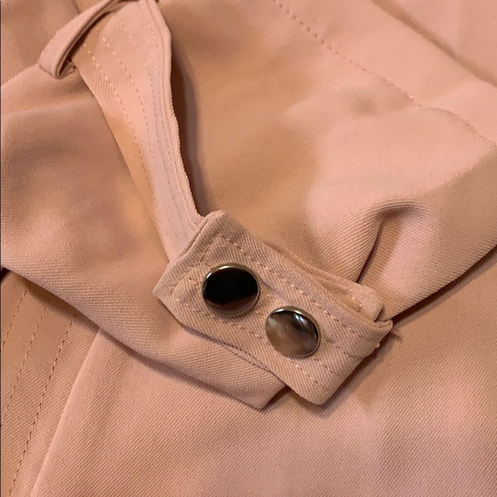 BLUSH PINK DETAILED LONG OPEN STYLE JACKET - Picture 8 of 9